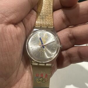 Working Swatch 1996 Atlanta Olympics USA Team Unisex Watch 34mm Vintage Rare Run